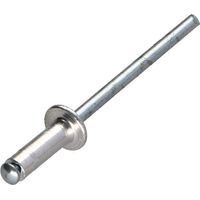 Rivet Aveugle Aluminium AG35 / Acier Zingue Tete Plate D.3x6 mm - Boite de 500 - Fixation Tôle & Carrosserie - DIN 7337