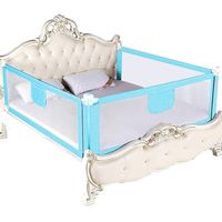 Kinderbettgitter Blaues 180 x 70-105 cm Kinderbett Sicherheitsgitter