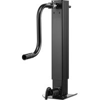 Mophorn Gato cuadrado para remolque con capacidad de carga de 5443 kg, recorrido de 330 mm, incluye manivela y base ajustable, eleva hasta 67,4 cm, ideal para remolques de caravanas, utilitarios