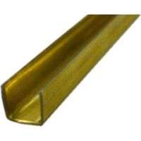 Omge Art 225 Rail de rail en acier plaquA laiton de 2 m pour portes coulissantes