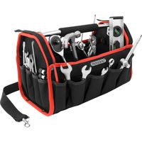 Monzana – Sac à outils en polyester 42x22x24 cm – 6 poches intérieures et 15 poches extérieures – Bandoulière réglable incluse