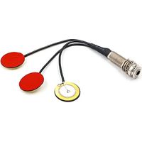 Micros Auto-adhésifs Transducteur piézo 3 en 1 Micro Contact Micro piézo avec Buzzer Compatible pour Guitare Violon Ukulélé