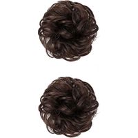 Piece Hairpiece With Elastic Band, Chignon Hairpiece Curly Hair Elastics With Hair Updos Hair Extension Messy Bun Hairpieces for Ladies Girls Ponytail