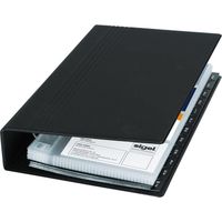 Sigel Organizador de tarjetas de visita negro 147 x 265 mm