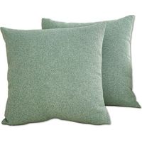 BUNTHAUS Set mit 2 Kissenbezügen 45 x 45 cm aus Polyester und Baumwoll-Leinen-Mischgewebe, dekorative Kissenbezüge für Auto, Sofa und Zuhause (grün)