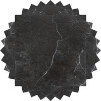 SWANEW Dalles de sol PVC adhésives -5 Boites de 55 dalles vinyle auto-adhésives - Marbre noir - ca.5 m²