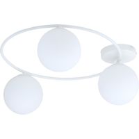 Plafoniera Emibig Sopra 3 luci E14 vetro bianco dimmerabile