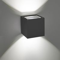 Sole Lampada da parete LED IP54 per esterni ed interni in alluminio pressofuso Grigio Scuro 2x10W 3000K design moderno compatto e versatile
