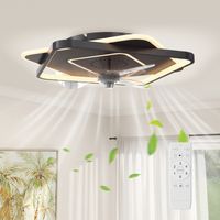 Ventilador de techo con luz y mando a distancia – LED, 6 velocidades – 3 temperaturas de color
