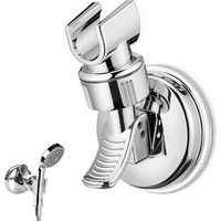 Support de pommeau de douche à ventouse, réglable et amovible, rotation à 360°, support de douche à ventouse pour salle de bain (argenté)