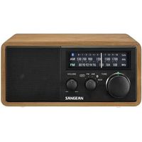 Sangean Genuine 110 Plus WR11BT holz tragares Retro-Tischradio mit Bluetooth & USB-Ladefunktion