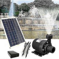 Pompe à eau solaire sans balais de 50 W pour jardins, compatible avec les fontaines décoratives.