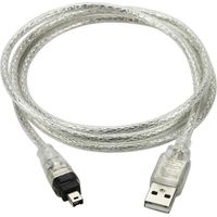 Câble de Cordon d’Adaptateur USB mâle vers FireWire IEEE 1394. 4 Broches mâles iLink pour Sony DCR-TRV75E DV