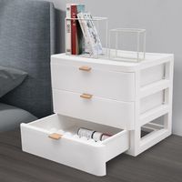Desk Organizer with Drawers, 3-tier Plastic Desk Drawer, Tabletop Vanity Organizer, Cosmetic Storage Organization Countertop for Office Home