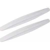 2 protectores universales para parachoques delantero y trasero de coche, flexibles, antiarañazos, autoadhesivos (blancos)