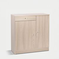 Meuble gain de place polyvalent Utility avec 2 portes et 1 tiroir - Orme