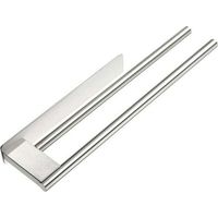 Portasciugamani doppio in acciaio inox, porta carta igienica, ripiano portaoggetti per il bagno/portasciugamani