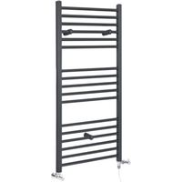 Hudson Reed Artle - Sèche-Serviettes Design Mixte Moderne Plat - Anthracite - 120 cm x 60 cm