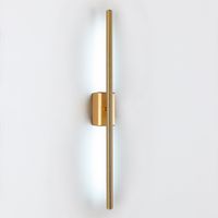 Goeco – Applique murale LED minimaliste 8W – Longue bande dorée 60 cm – Lumière blanche 6000K pour chambre et salon – Installation facile
