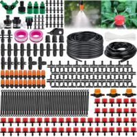 Système d'irrigation Jardin, 340Pcs Kit d'irrigation Goutte, 55m+15m Kit Arrosage Automatique,Kit d'irrigation Goutte à Goutte Système d'irrigation pour Jardin pour Jardin pelouse Serre Plantes - Cre