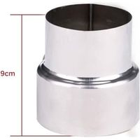 Réducteur de tuyau de fumée en acier inoxydable, adaptateur de cheminée, tuyau de poêle, réduction en acier inoxydable, tuyau de fumée, tuyau de poêle (90-80mm)