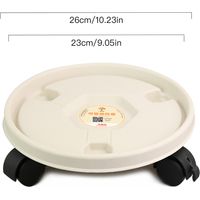 Bac de déplacement pour plantes avec roulettes - Pot de fleur roulant sur chassis rond - Support mobile universel