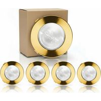 Lot de 5 Spots encastrables pour mobilier G4 12V Compatibles LED Cable 2 m Couleur - Or - 20 Watts