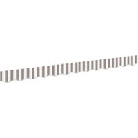 Awning Valance Replacement Light Grey and White 2.5 m Polyester vidaXL
