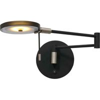 Sienna Turound Aplique de pared LED integrado negro mate