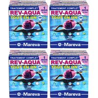 Set mit 4 Rev-Aqua MAREVA Sets Komplettbehandlung für Pools von 18 bis 30 m3 - 4 Monate