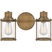 Elstead Quoizel Riggs Lampada da parete in ottone anticato, IP44