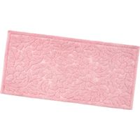 Tapis de Bain Doux Coton Antidérapant Absorbant Couleur Unie Rose - 53x110 cm