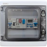 Cuadro Eléctrico para Piscina IP65 de Resistente Al Sol, Lluvia y Polvo Para Piscina con Clorador Contactor para Motor y Guardamotor de 2CV