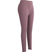 Pantalon de Yoga Femme Taille Haute Sculptant Fitness en Nylon Rose Poudré