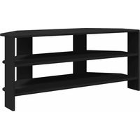 Meuble TV Banc TV Armoire TV d'Angle Noir 102x40,5x45cm Bois d'ingénierie
