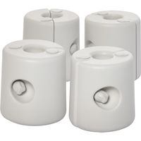 4 Pack 36 kg Gazebo Weights, Canopy Tent Weights with Rapid Clip, Gazebo Leg Weights Fill with Sand or Water, White
