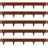 Jiubiaz Rasenkante Schnecken Abwehr Verzinkt Blumenzaun Trennrand Gartenumrandung Stahl 100x18cm 45m Rost