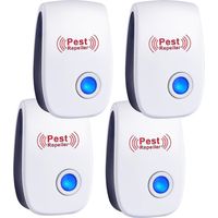 Ultrasonic Pest Repeller, 4 Pack, Electronic Repellent for Mice, Rats, Mosquitoes, Cockroaches, Ants, Spiders and Rodents.