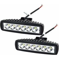 2 x 15,2 cm 18W LED Lampe de Travail Bar Spot Off Road Camion SUV 4WD Conduite Feux de Brouillard(2x18 FGB-Spot)