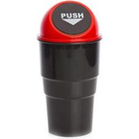 Poubelle Voiture - 3 L - Couvercle Amovible - Usage Multifonction Voiture Bureau Maison - Rouge - 1 Pièce