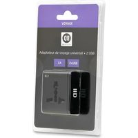 Reiseadapter fusion multi pays 2usb 2a 1350W 5V