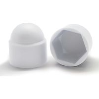 25 Pièces Cache Ecrou Blanc. Cache-écrous M6. Pour Clé De 10 mm. Capuchons De Protection Plastique Cache Boulon Pour Recouvrir Les écrous et Les Têtes De Vis Hexagonales