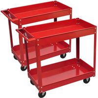 Servante d'atelier mobile 100 kg - Lot de 2