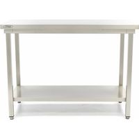 Table en acier inoxydable - 100 x 70 cm - Hauteur réglable - Maxima