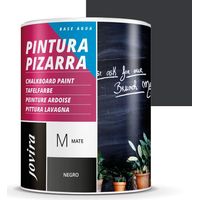 JOVIRA PINTURAS Vernice Lavagna. 75ml Per dipingere, disegnare e scrivere con il gesso sulle pareti. (750 Millilitri, Nero) F-08