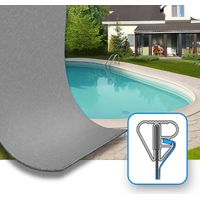 Telo interno per piscina ovale 900x500x120 cm-0,8 mm-Grigio