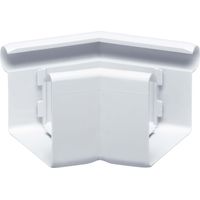 INEFA Rinnenwinkel 135 Grad kastenförmig Außenwinkel, PVC Wulst außen, Verbindungsstück Dachrinnenzubehör, Made in Germany - NW68 / 68mm Weiß