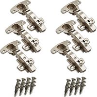 SOTECH 6er Set Hettich Sensys Topfbänder 8645i TH52 110 Grad Eckanschlag voll Vorliegend Standard Scharnier Höhe (Distanz) 1,5 mm inkl M4x16mm Schrauben mit Softclose Automatikscharnier