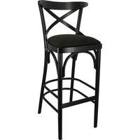 Tabouret CROSS YORK Vintage en bois style bistrot pour intérieur