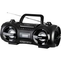 Reflexion CDR900BT - Player de CD-Stereo de Tragbare Hi-Fi-Anlage (2 x 100 W), FM-Radio, Bluetooth, Digitales LCD-Display und Funktion de Equalizer, Licht de Multicolor Disco, Farbe Schwarz